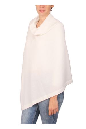 Poncho in cashmere modello mantella Art Tricot | 2016125BIANCO
